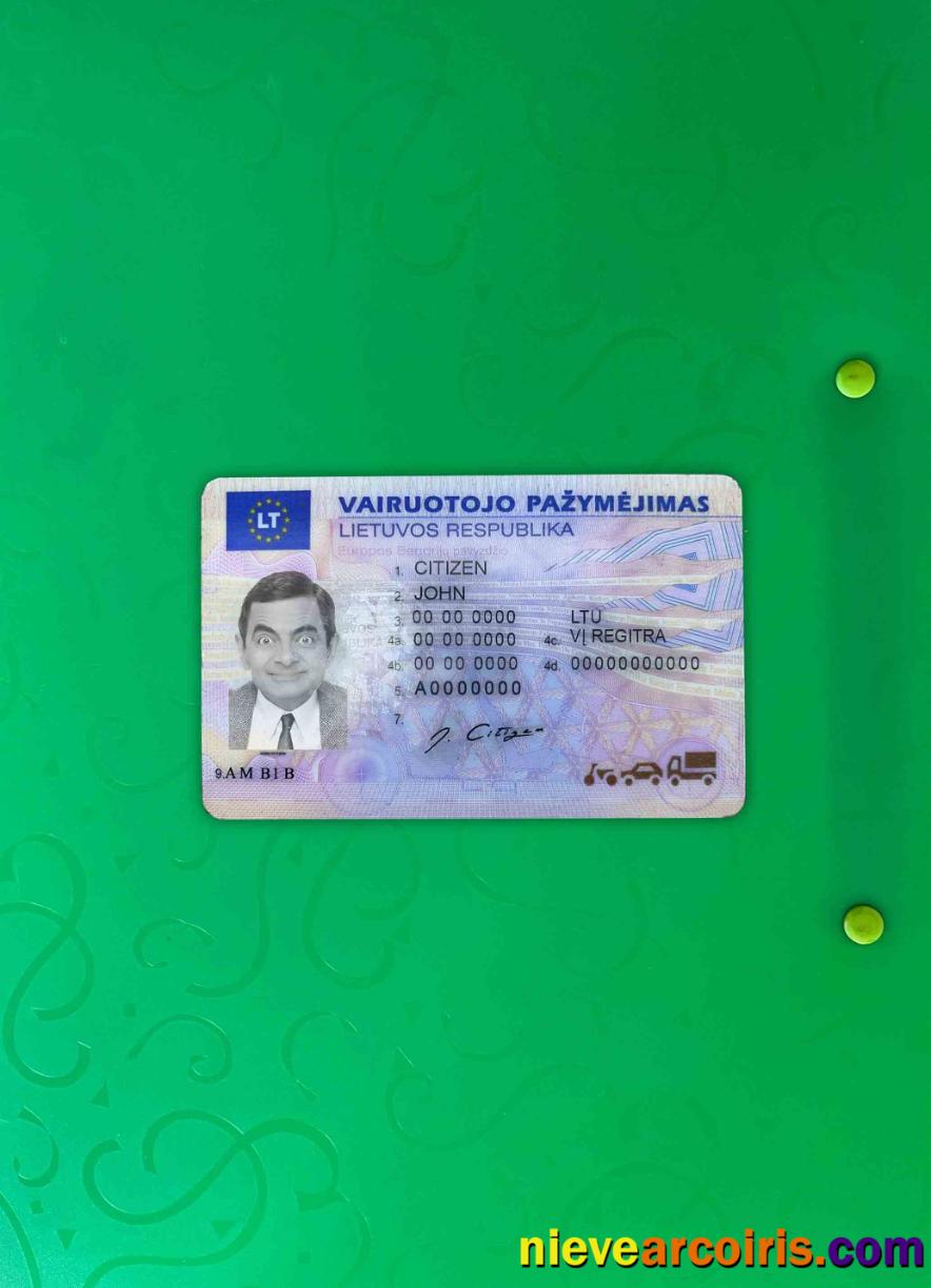 Litva (Lithuania) driving license photolook